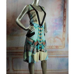 NWT Etro Couture Layered Aztec Art Dress